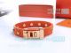 Copy Hermes Ladies Leather Bracelet With Rose Gold Buckle (4)_th.JPG